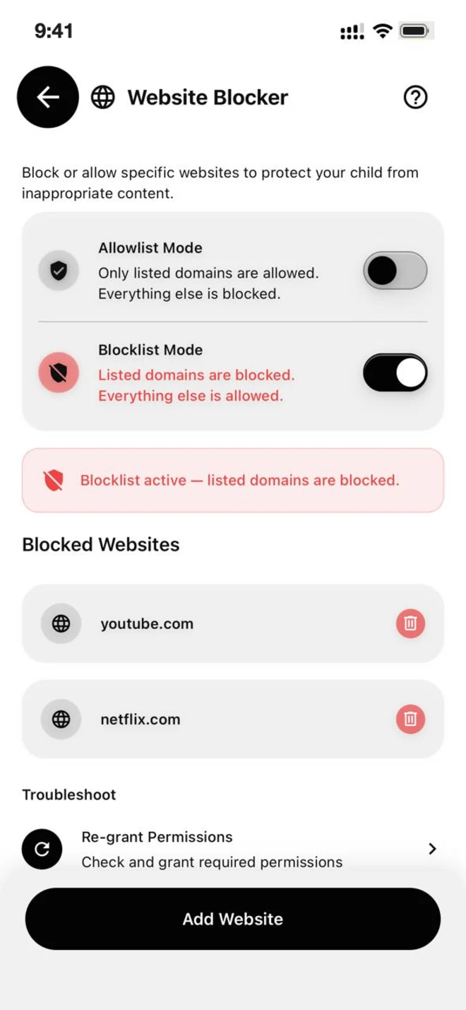 Website blocker